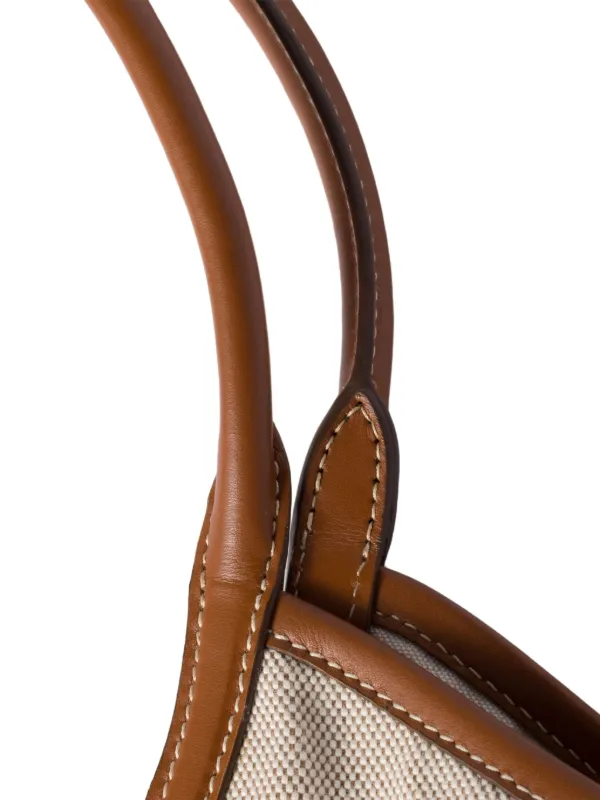 Miu Miu Ivy Canvas Tote Bag | Neutrals | FARFETCH