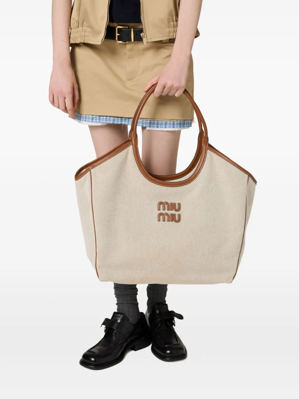 Miu Ivy shopper Beige