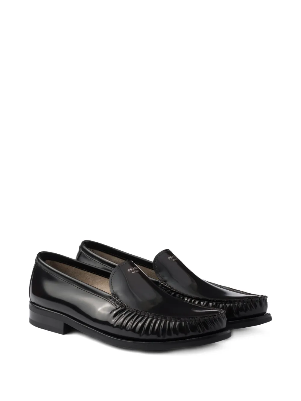 Prada leather loafers Brown
