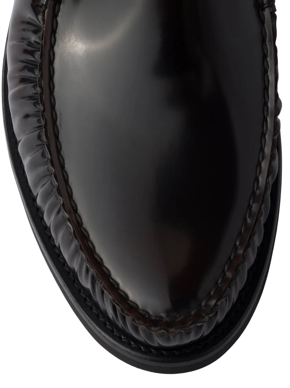 Prada leather loafers Brown