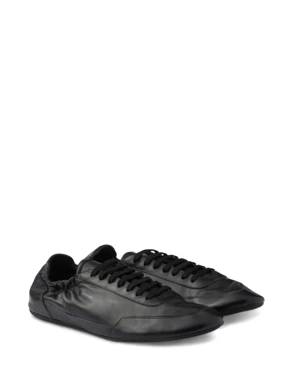 【関税&送料込み】Prada Collapse Shoes Prada Collapse Leather Sneakers | Black | FARFETCH
