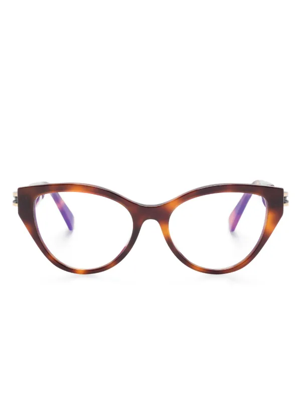 Bvlgari Butterfly-frame Glasses in Brown