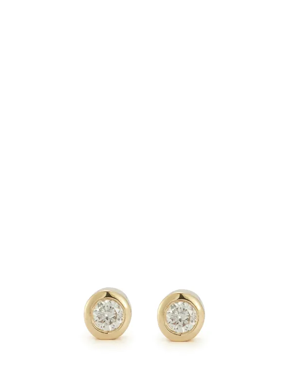 Mateo Diamond Stud Earrings in Gold