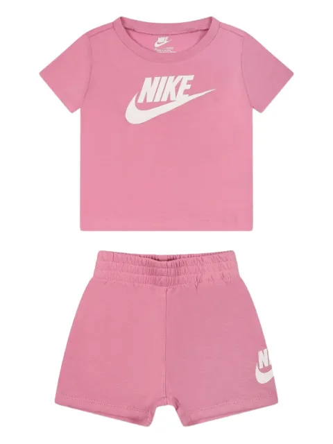 Nike Kids Swoosh logo-print shorts set 