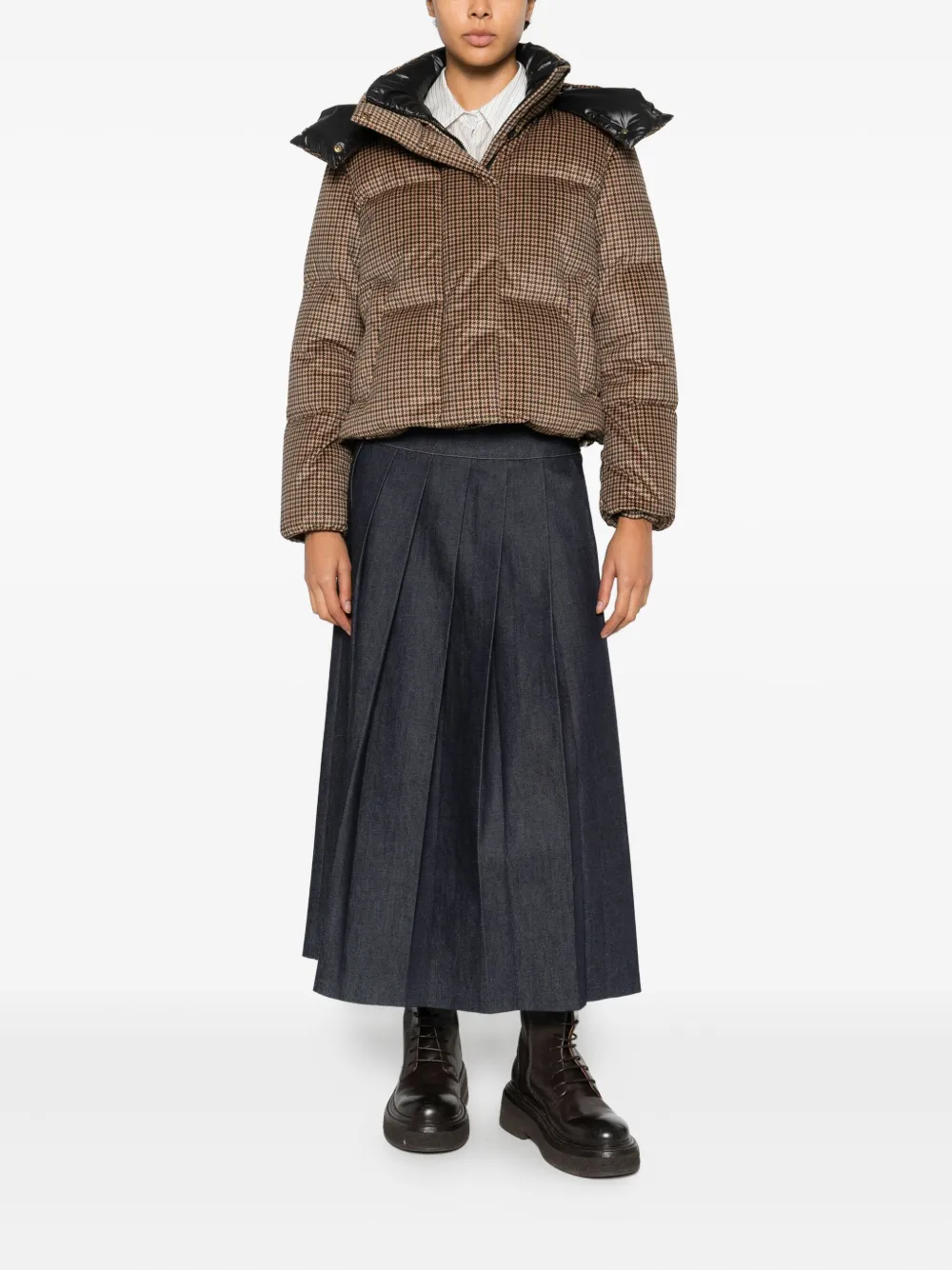 Moncler Quierzy Hooded Jacket In Brown
