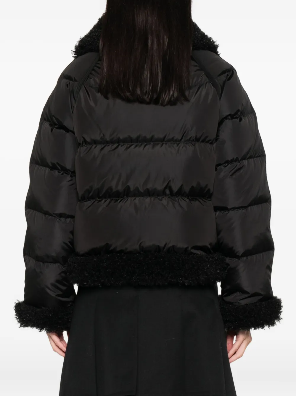 Moncler Zipped Bomber Jacket In Black