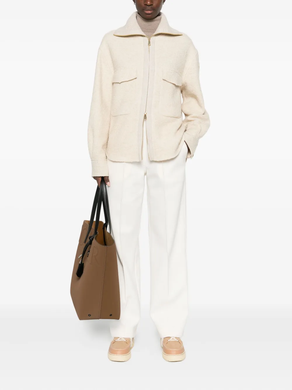 Moncler zip-up bouclé jacket | Fitted Jackets | Image 2
