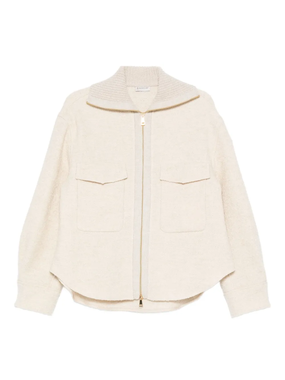 Moncler chamarra de bouclé con cierre | neutro | Image 1