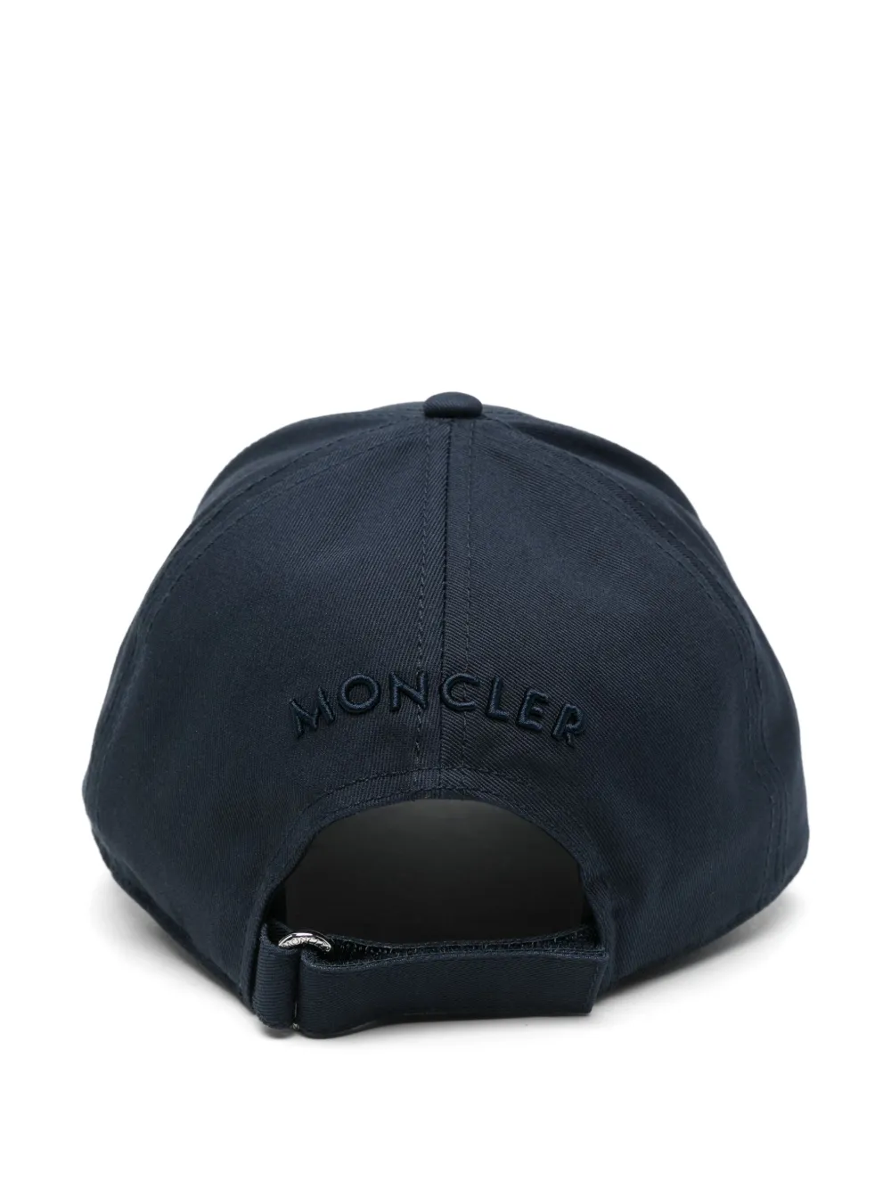 Moncler logo-appliqué cap - Blauw