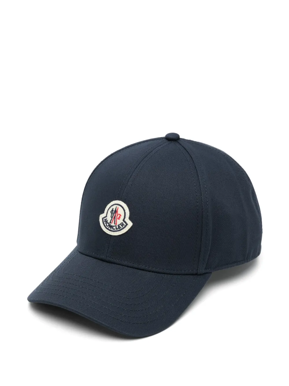 Moncler logo-appliqué cap - ブルー Moncler logo-appliqué cap - ブルー