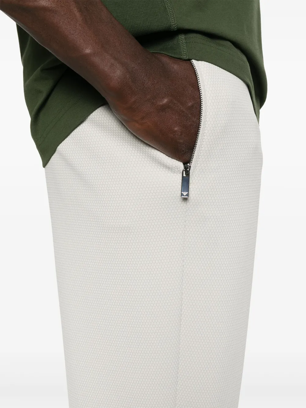 Emporio Armani Broek met toelopende pijpen Grijs