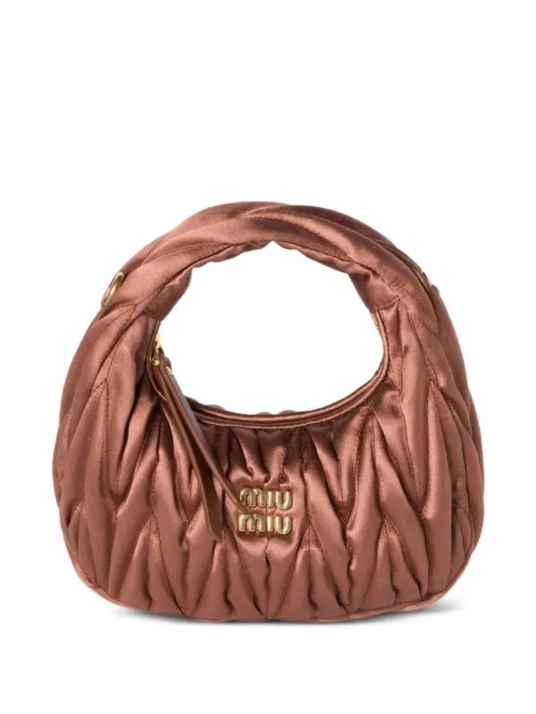 トートバッグ MIU MIU Women Bags 5BB117MON2CRW Brown Miu Miu Aventure Leather Tote Bag | Brown | FARFETCH PL