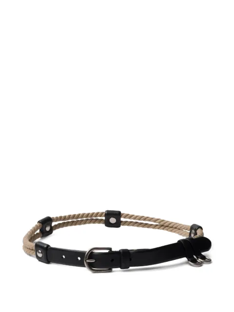 Prada rope-detail leather belt