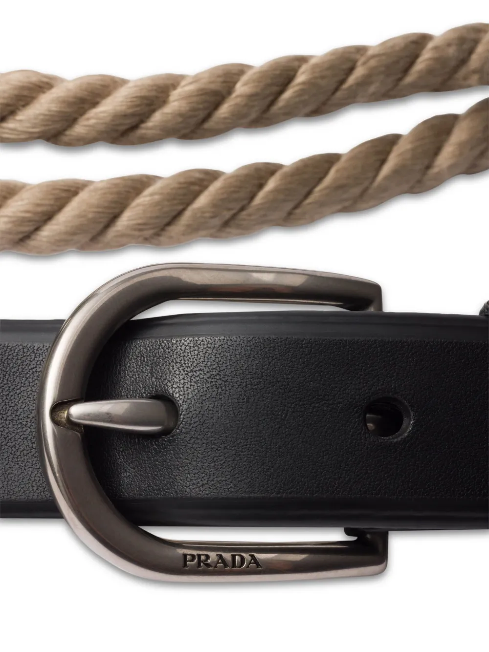 Prada Riem met touwdetail - Zwart