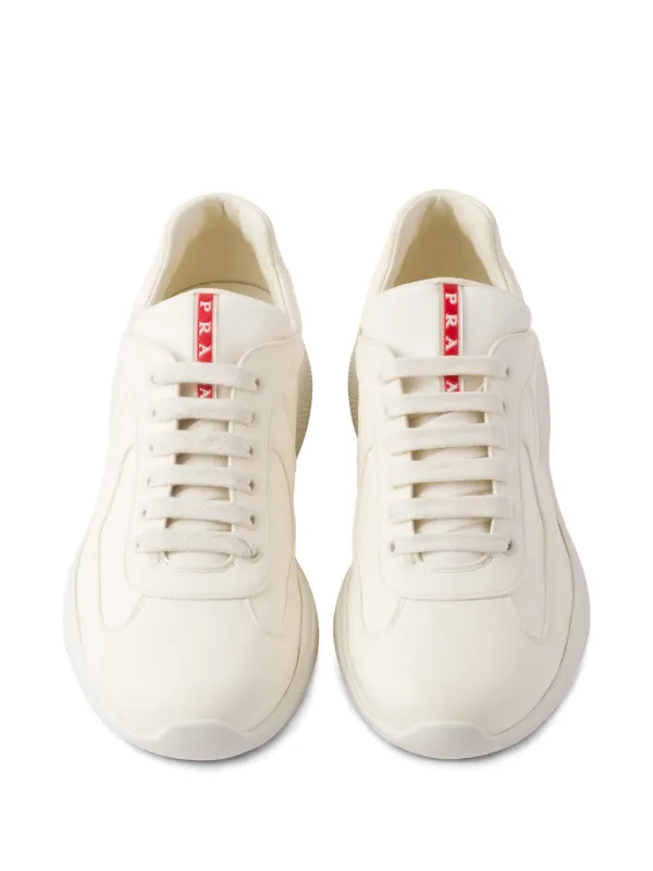 VIP【関税送料無料】希少 Prada Americas Cup Lace-Up Sneakers PRADA Men's shoes SNEAKERS lace up american cup мужская 男鞋