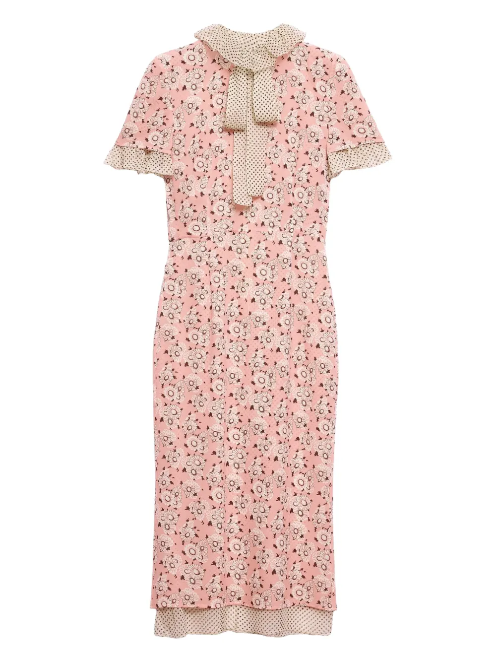 Prada Printed Georgette Midi Dress