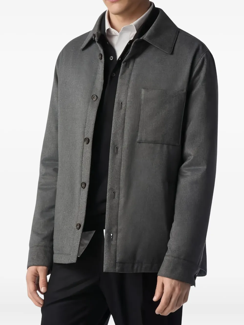 Corneliani button-fastening overshirt | Shirt Jackets | Image 2