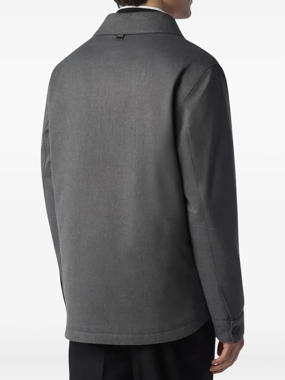 Corneliani Button-fastening Overshirt In Gray