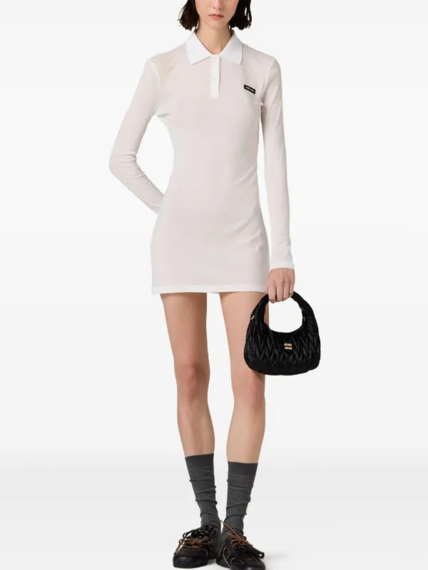 miu miu white dress Poplin Mini Miu Miu Miu Miu Sleeveless Mini Dress