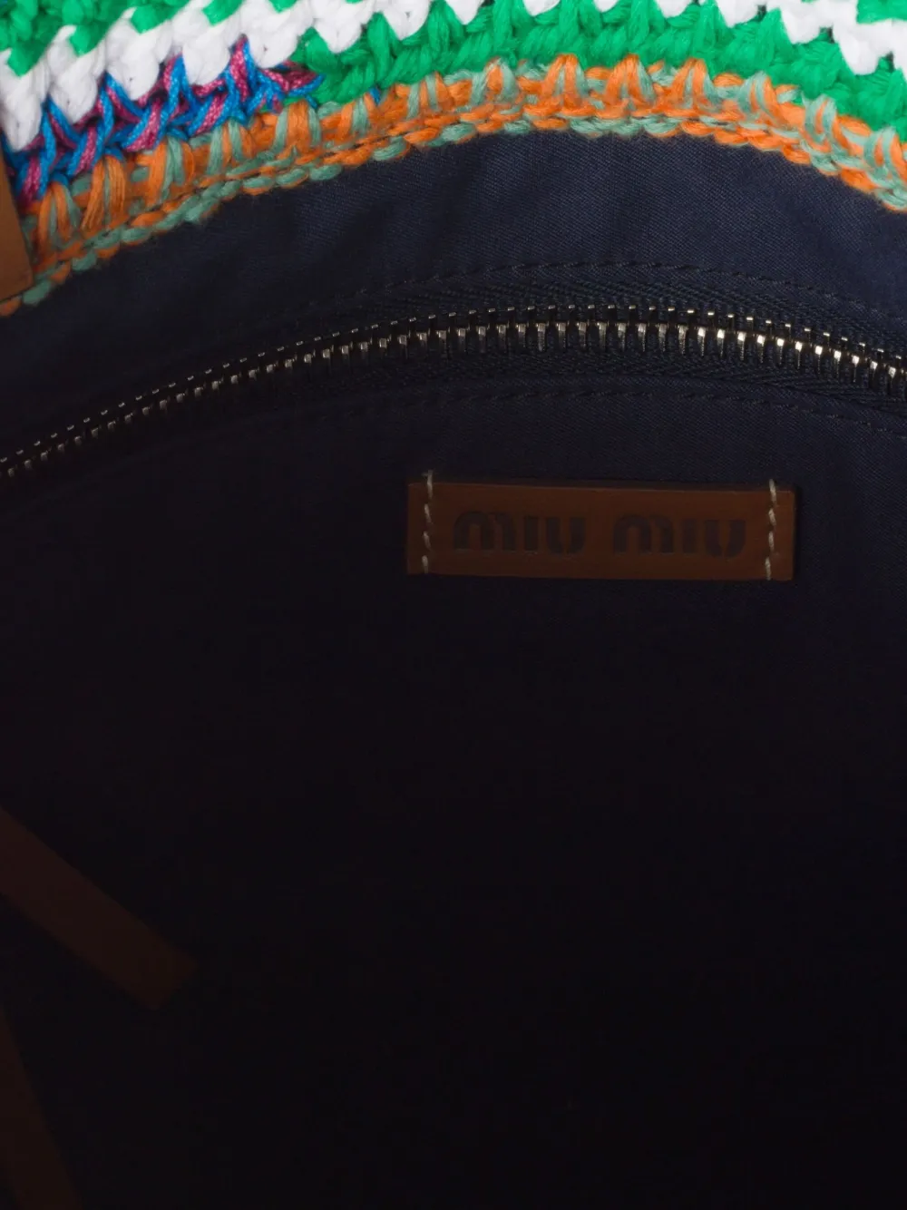 Miu Gehaakte shopper Blauw