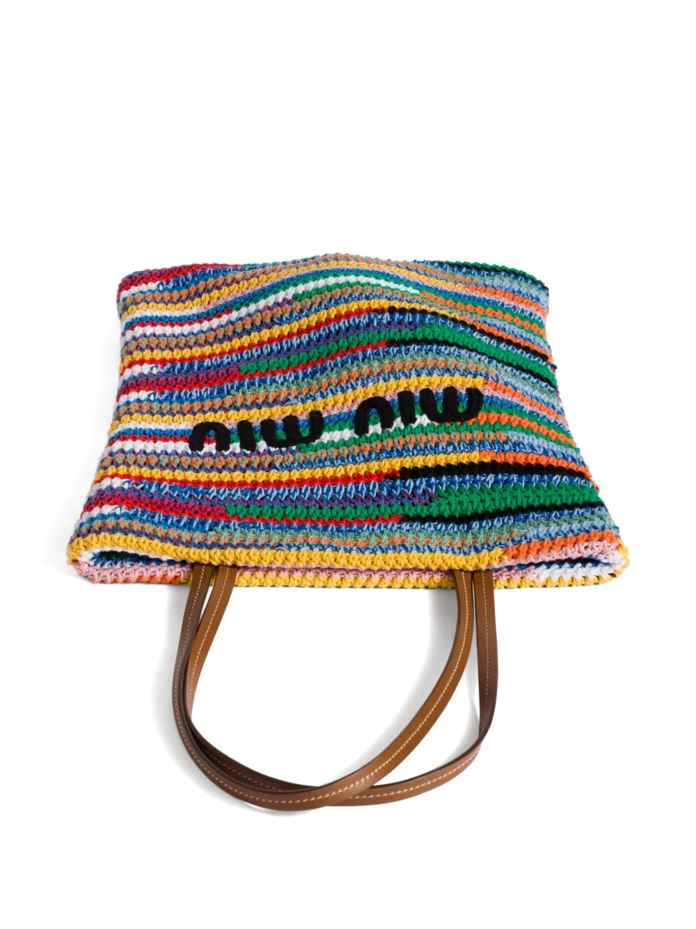 Miu Gehaakte shopper Blauw