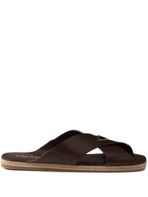 Prada sandalias con tiras cruzadas