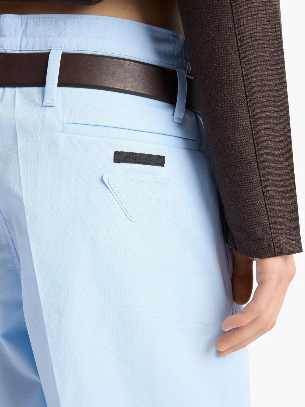 Prada Popeline shorts Blauw