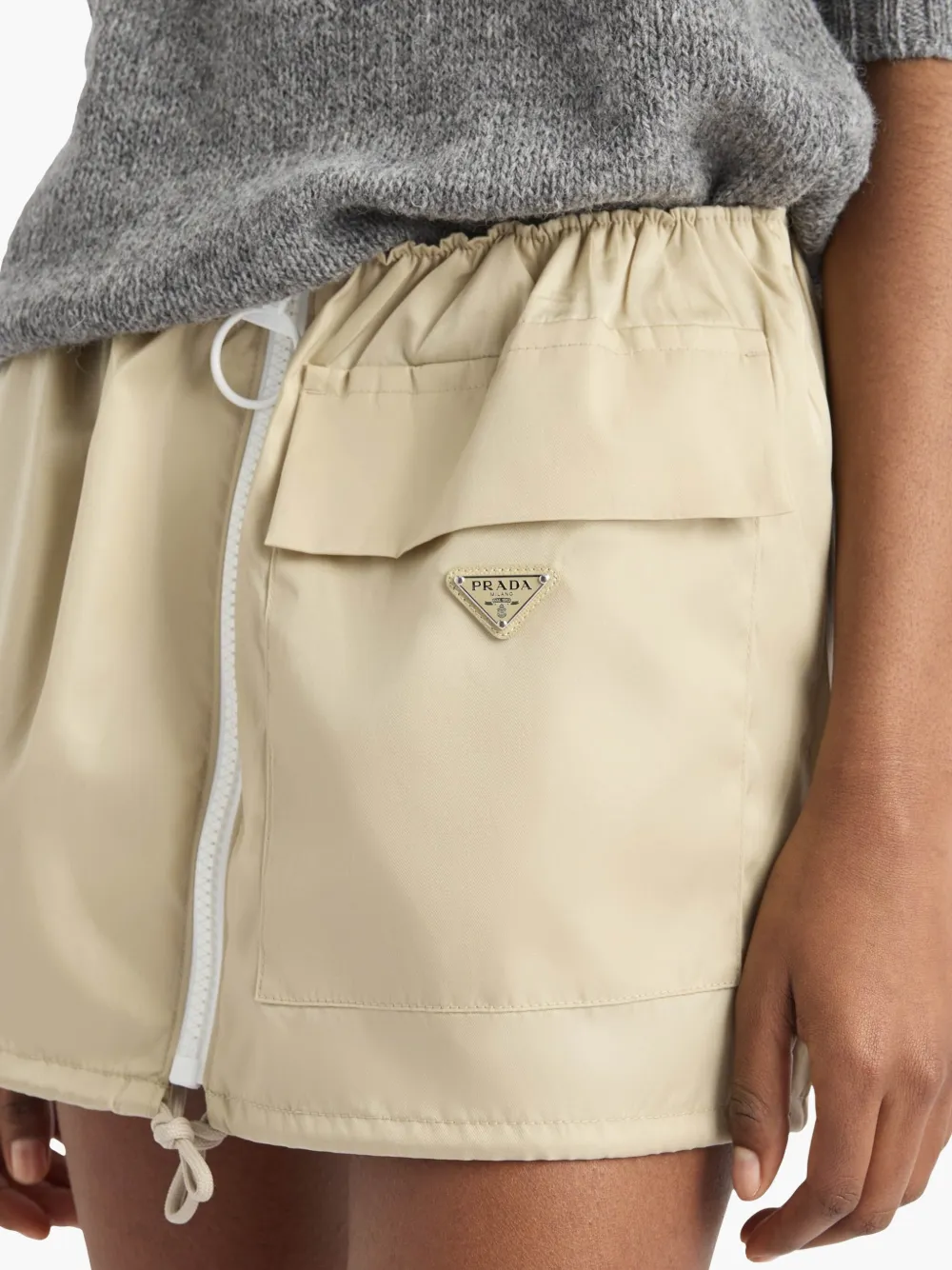 Prada Re-Nylon Mini Skirt | Neutrals | FARFETCH