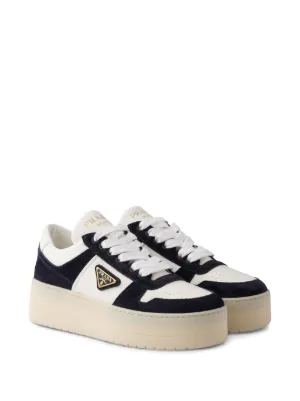 【上品&カジュアルに】PRADA プラットフォームレザースニーカー 関税負担なし♪PRADA ハイカット レザー スニーカー (PRADA