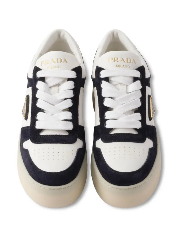 Prada Downtown Platform Sneakers | White | FARFETCH