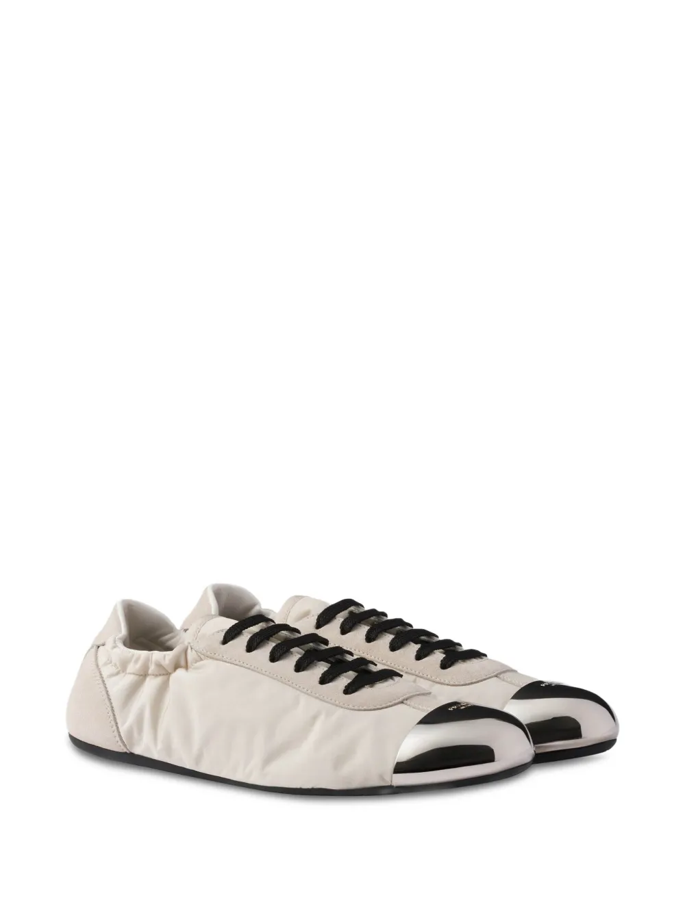 Prada laced ballet flats Neutrals