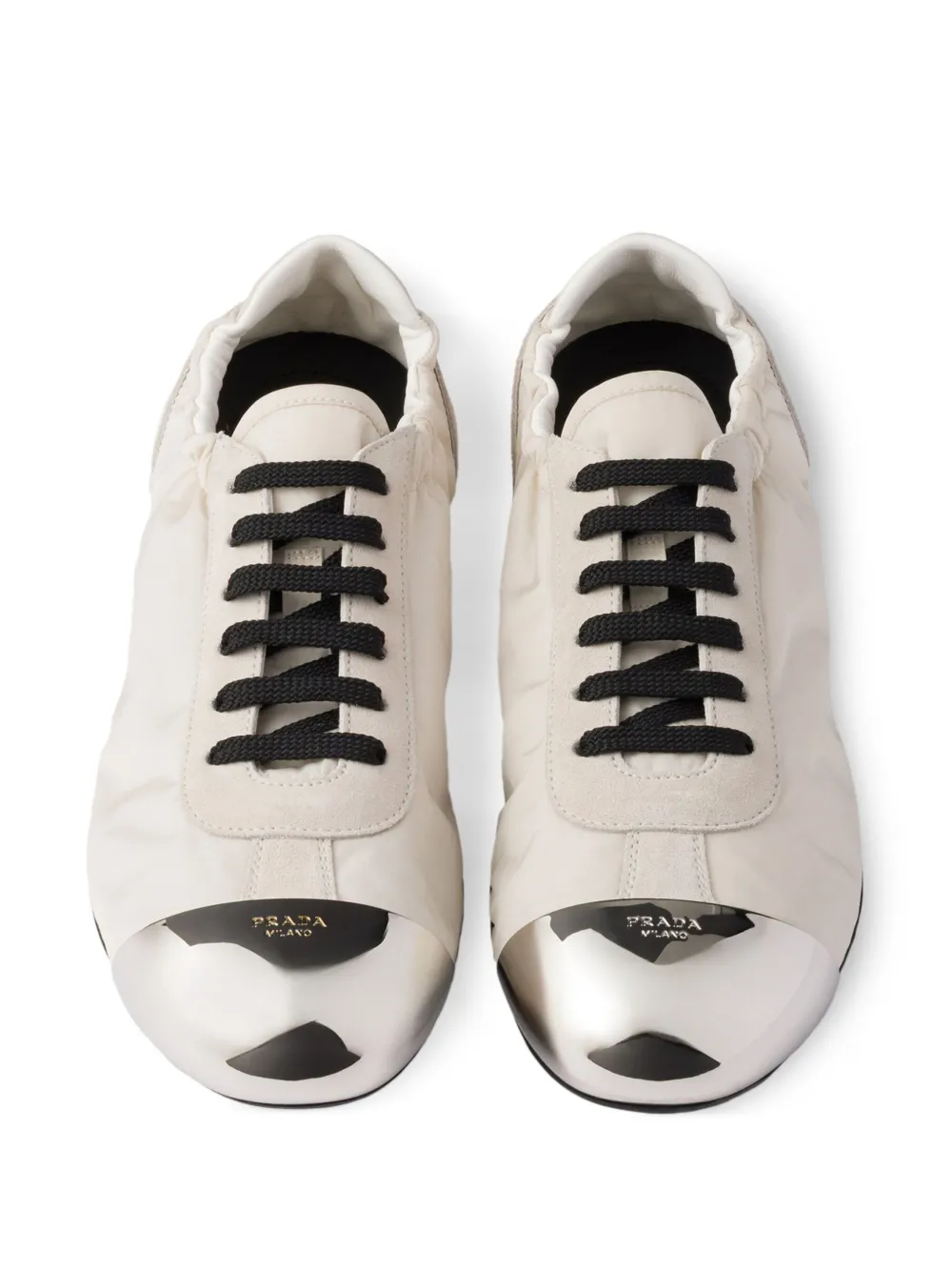 Prada laced ballet flats Neutrals