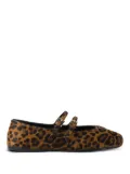 Prada leopard-print ballerina flats - Brown