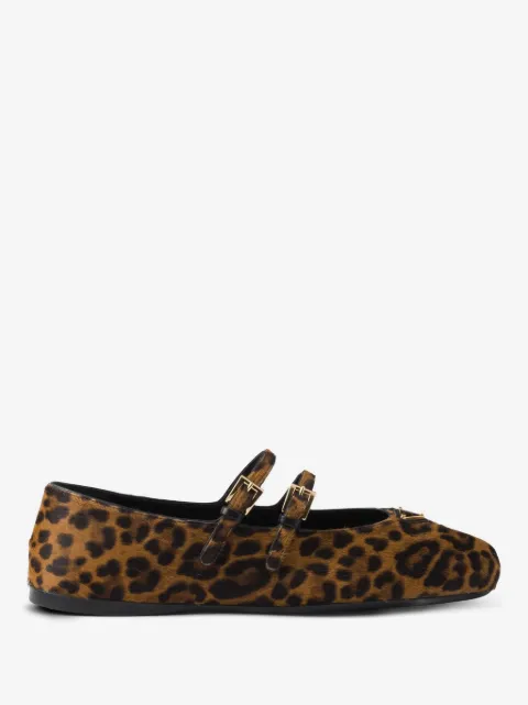 Prada printed leather ballerinas