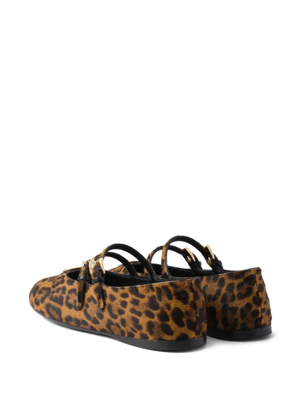 Prada Ballerina's met luipaardprint Bruin