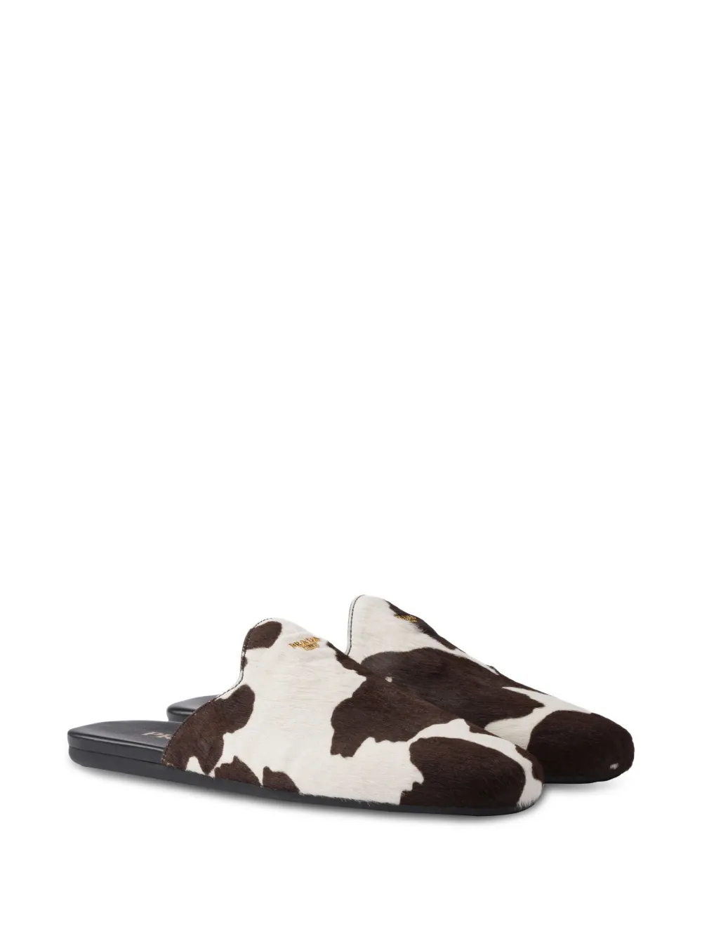 Prada cow-print slip-on mules | Heeled Mules | Image 2