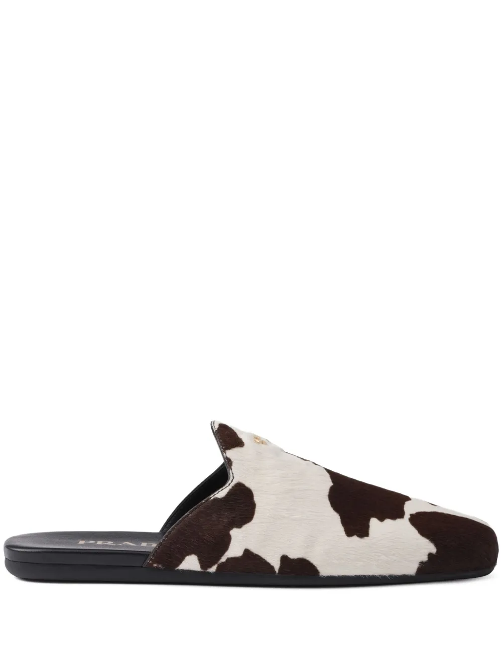 Prada cow-print slip-on mules | White | Image 1