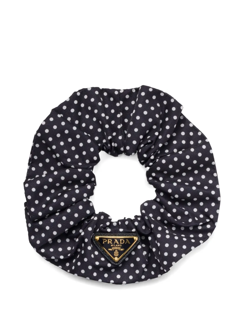 Prada Scrunchie met stippen Blauw