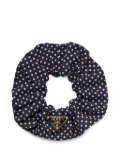 Prada polka dot hair scrunchie - Blue