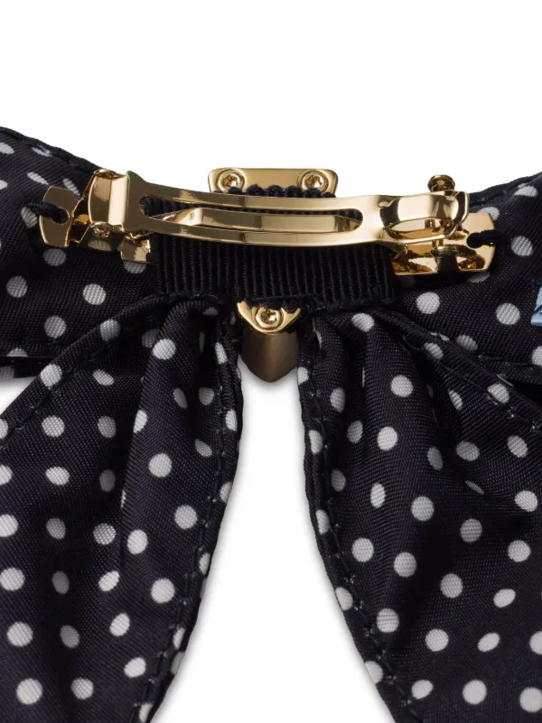 2024SS PRADA プラダ ポルカドットワンピース　金ボタン ドレス 吉岡里帆さん「プラダ モード 大阪」ドット柄ワンピース | ジュエリー