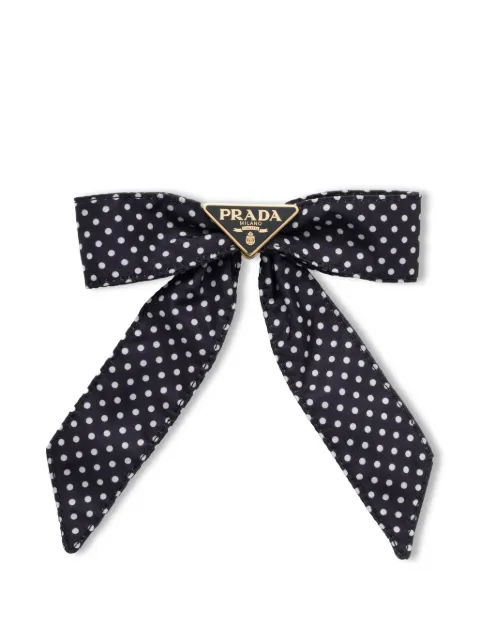 Prada polka dot hair bow