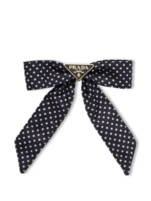 Prada nœud à pois - Bleu - Prada - Modalova