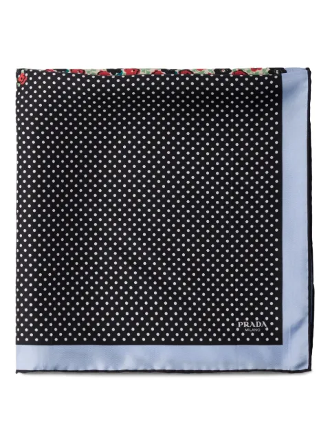 Prada printed silk scarf