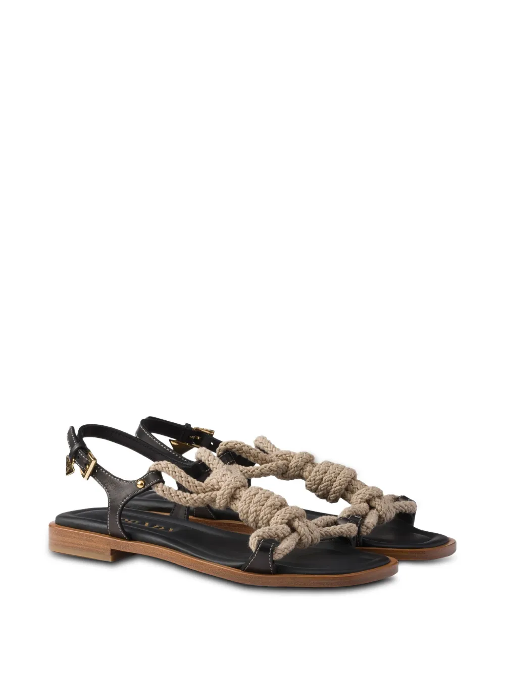 Prada knotted rope-detail sandals | Heeled Sandals | Image 2