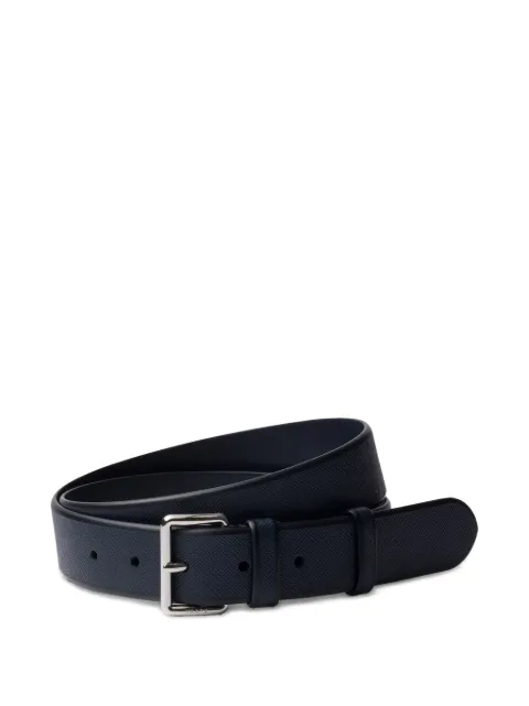 Prada cinturón texturizado de piel
