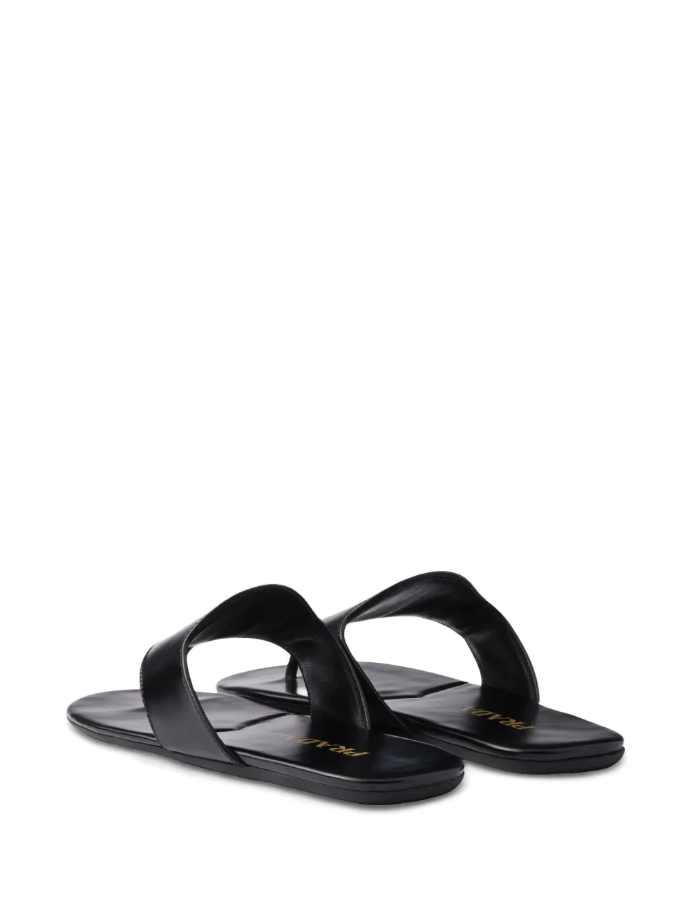 Prada strappy flat sandals Black