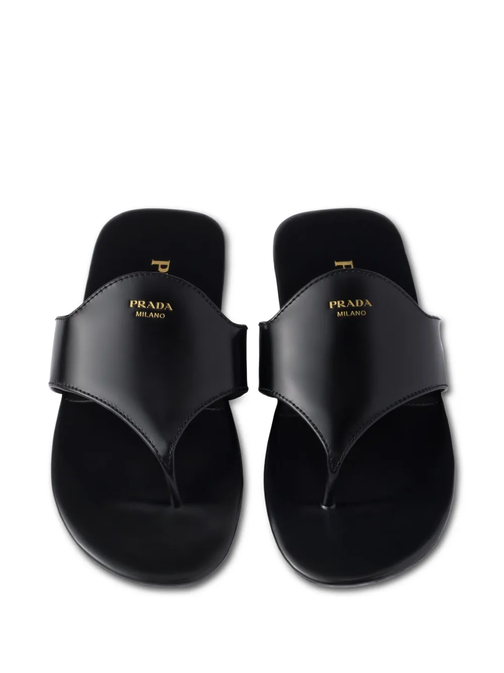 Prada strappy flat sandals Black