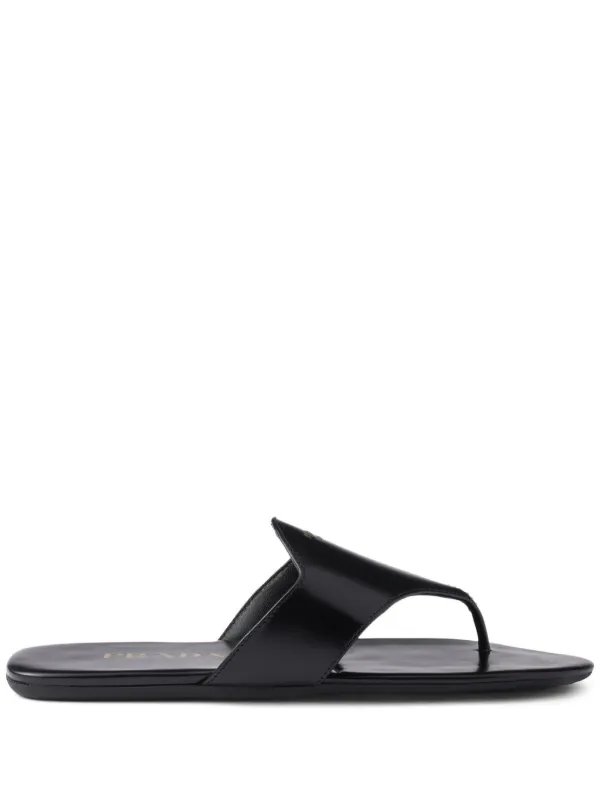 【PRADA】ストラップ フラット サンダル Prada ストラップ フラットサンダル | ブラック | FARFETCH JP