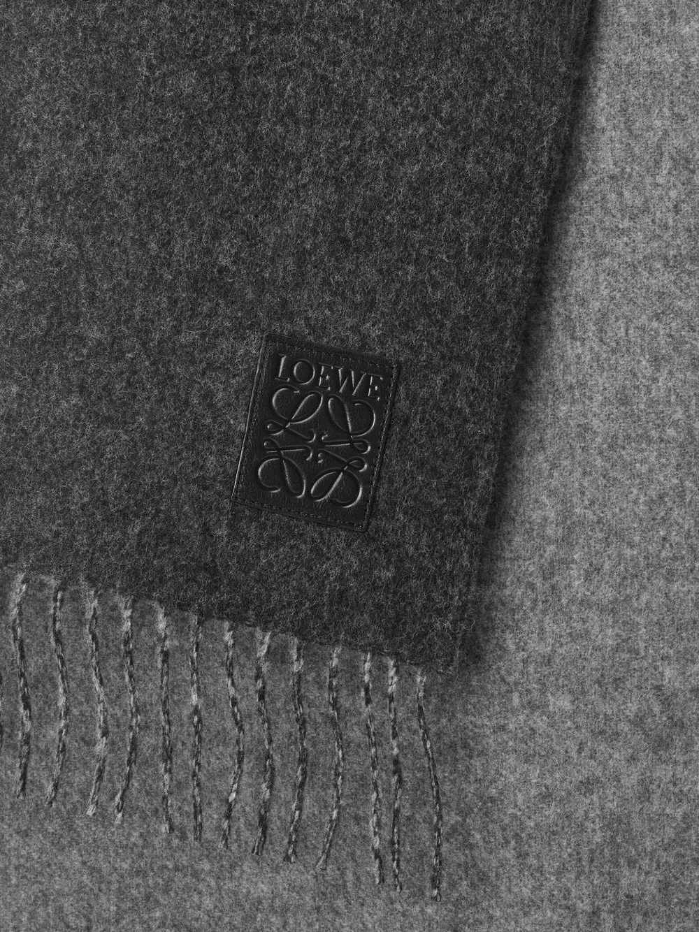  Loewe Bufanda Con Parche Del Logo - Gris 