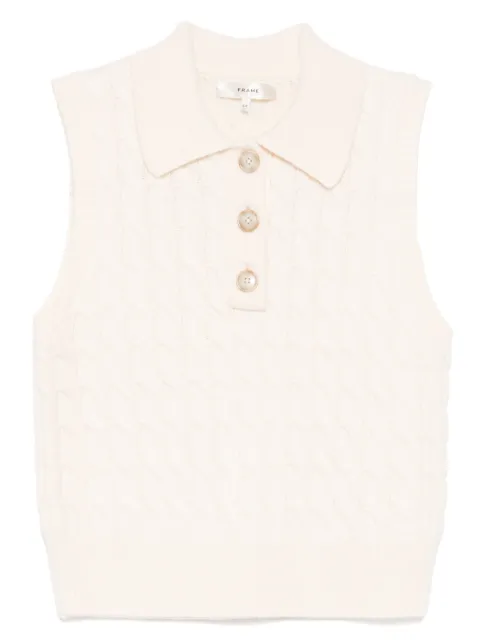 FRAME cable polo vest